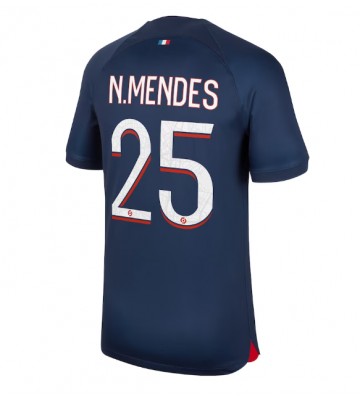Paris Saint-Germain Nuno Mendes #25 Replica Home Stadium Shirt 2023-24 Short Sleeve